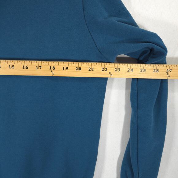 Gymshark Hoodie Mens Medium Blue Sharkhead Infill Big Logo Fleece Lined Pullover - Picture 4 of 8